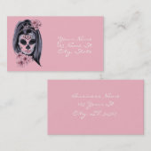 Hübscher Karnevalsmasken-Frauenschädel Visitenkarte (Vorne/Hinten)
