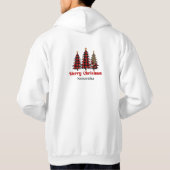 Hübscher Karo-Baum-Weihnachtspullover Festive Outf Hoodie (Rückseite)