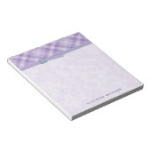 Hübscher Karo mit Band und Name Notizblock (angewinkelt)