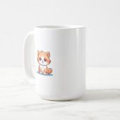 Hübscher Katzen-Keramik-Kaffeebecher | Perfektes G Kaffeetasse (Vorderseite Links)