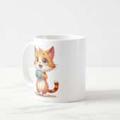 Hübscher Katzenkaffeebecher – doppelseitiges Carto Kaffeetasse (Vorderseite Links)