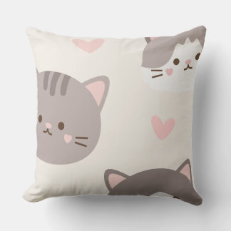 hübscher Katzenkissenbezug Kissen