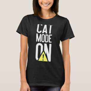 Hübscher Katzenmodus im Gefahrenmodus Frauen Erwac T-Shirt