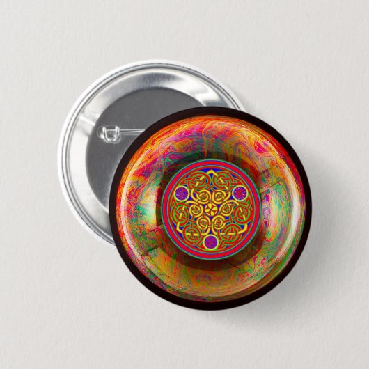 Hübscher keltischer Knoten Button (Vorne & Hinten)