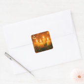 Hübscher Kerzen Weihnachtsgeschenk Aufkleber (Umschlag)