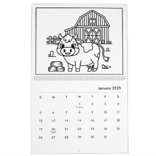Hübscher Kinderbauernhof-Mal-Kalender Kalender