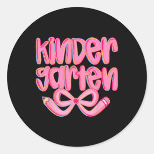 Hübscher Kindergarten Rückkehr zur Schule Coquette Runder Aufkleber
