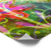 Hübscher Kindheitszettel: florale Inspiritivität Poster (Ecke)