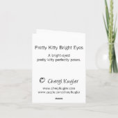 Hübscher Kitty-helle Augen Notecard Karte (Rückseite)