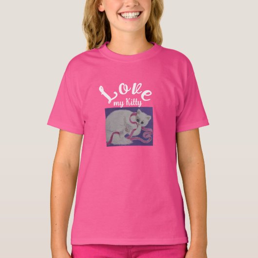 Hübscher Kitty T - Shirt (Vorderseite)
