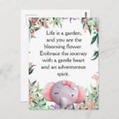 Hübscher kleiner Elefant Postkarte (Vorne/Hinten)