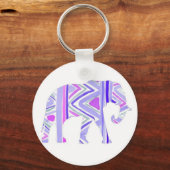 Hübscher kleiner Lila Elefant Schlüsselanhänger (Vorderseite)