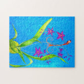 Hübscher kleiner Orchideenvogel Puzzle (Horizontal)
