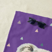 Hübscher Koala Bär Lila Hübscher Tiername Kinder Strandtuch (Beispiel)