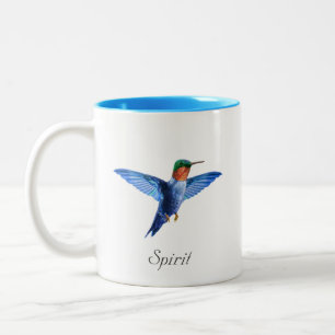 Hübscher Kolibri & Kalligrafie Zweifarbige Tasse