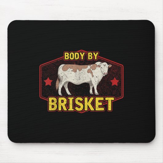 Hübscher Körper nach Brisket Fleisch Grillfleisch Mousepad (Vorne)