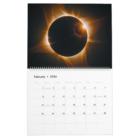 hübscher Kosmischer und Erdgeschoss-Kalender 2025 Kalender (Feb 2026)