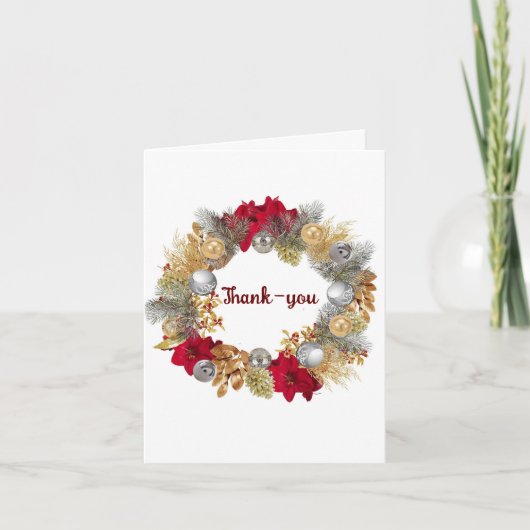 Hübscher Kranz Dankeschön-Karte Dankeskarte (Vorderseite)