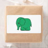 Hübscher Kreuzstich-grüner Elefant (Insitu)