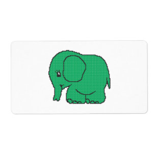 Hübscher Kreuzstich-grüner Elefant