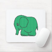 Hübscher Kreuzstich-grüner Elefant Mousepad (Mit Mouse)
