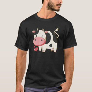 Hübscher Kuhdruck Schwarz Weiß Kuh Tier T-Shirt