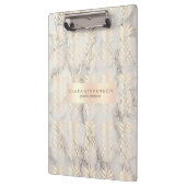 Hübscher Kükenkupfer-Rosengoldananasmarmor Klemmbrett (Links)