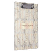 Hübscher Kükenkupfer-Rosengoldananasmarmor Klemmbrett (Rechts)