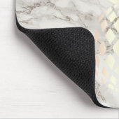 Hübscher Kükenkupfer-Rosengoldananasmarmor Mousepad (Ecke)