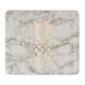 Hübscher Kükenkupfer-Rosengoldananasmarmor Schneidebrett (Vorderseite)