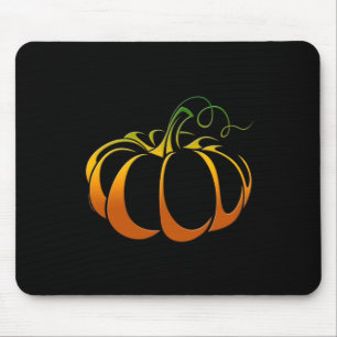Hübscher Kürbis in Schatten des Herbstfalls Mousepad