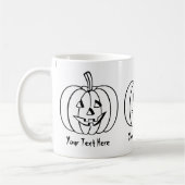 Hübscher Kürbis mit ausgeschnittenem Gesicht Kaffeetasse (Links)
