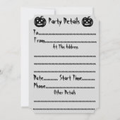 Hübscher Kürbis mit Gesichtsausdruck für Halloween Einladung (Rückseite)