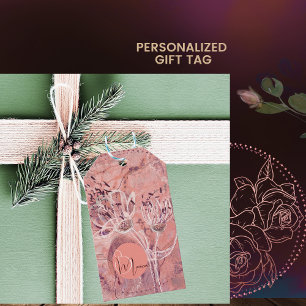 Hübscher Lachs Rosa Blume Geschenkanhänger