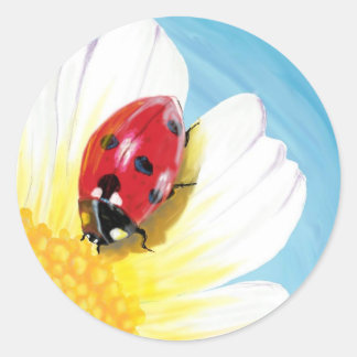 Hübscher Ladybug Runder Aufkleber