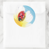 Hübscher Ladybug Runder Aufkleber (Tasche)
