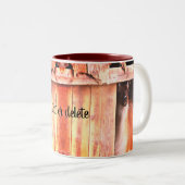 Hübscher Lama-Zuchtbetrieb Personalisiert Zweifarbige Tasse (VorderseiteRechts)