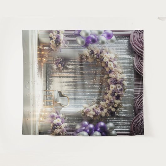 Hübscher Lavendel-Ballon Wandteppich (Vorderseite (Horizontal))