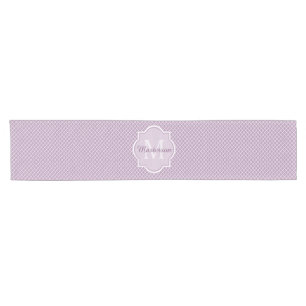 Hübscher Lavendel Lila Quatrefolie Mit Monogramm N Kurzer Tischläufer