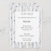 Hübscher Lavendel Lilac Einladung (Vorne/Hinten)