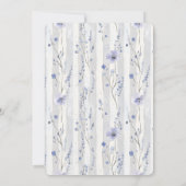 Hübscher Lavendel Lilac Einladung (Rückseite)