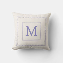 Hübscher Lavendel Monogram Kissen