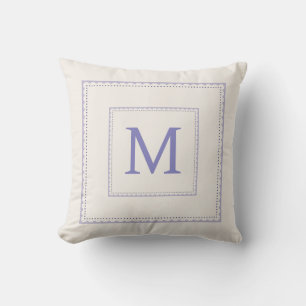 Hübscher Lavendel Monogram Kissen