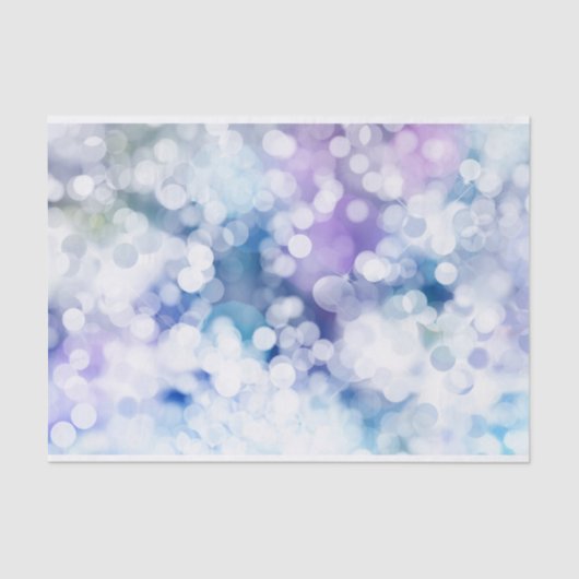 Hübscher Lavendel und Blue Bokeh Design Seidenpapier (Vorderseite)