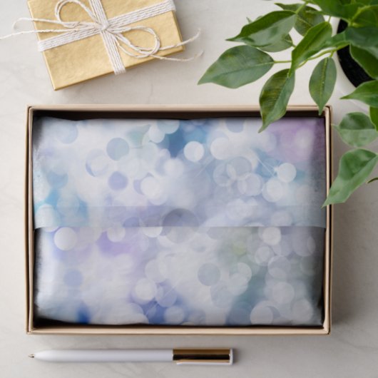 Hübscher Lavendel und Blue Bokeh Design Seidenpapier (Geschenk)