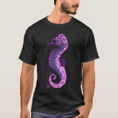 Hübscher Lavender Zen Seepferd Seeblick T-Shirt (Vorderseite)