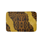Hübscher Lederleopardendruck mit Glitzer Badematte (Vorderseite)