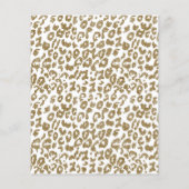 Hübscher Leopard Print Gold Glitzer Flyer (Hinten)