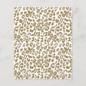 Hübscher Leopard Print Gold Glitzer Flyer (Vorne)