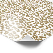 Hübscher Leopard Print Gold Glitzer Fotodruck (Ecke)